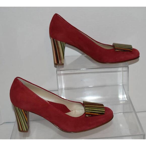 VGUC  Womens Designer Italian Suede Pumps - Picture 3 of 8